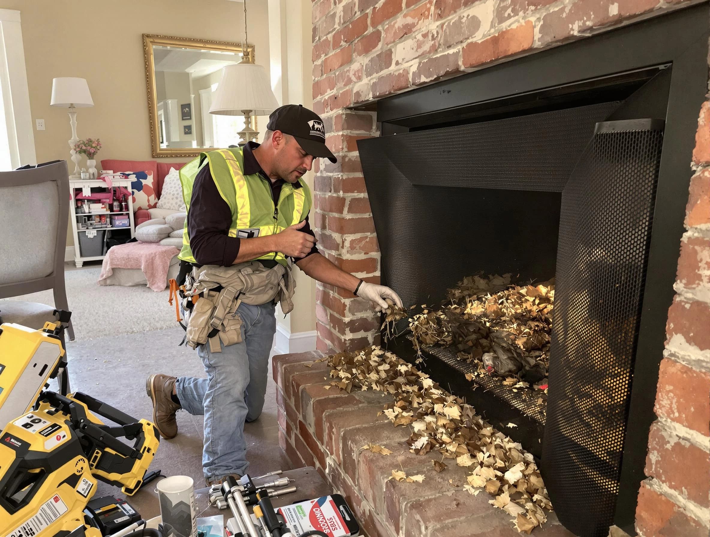 Safe screening installation by Medford Chimney Sweep in Medford, MA