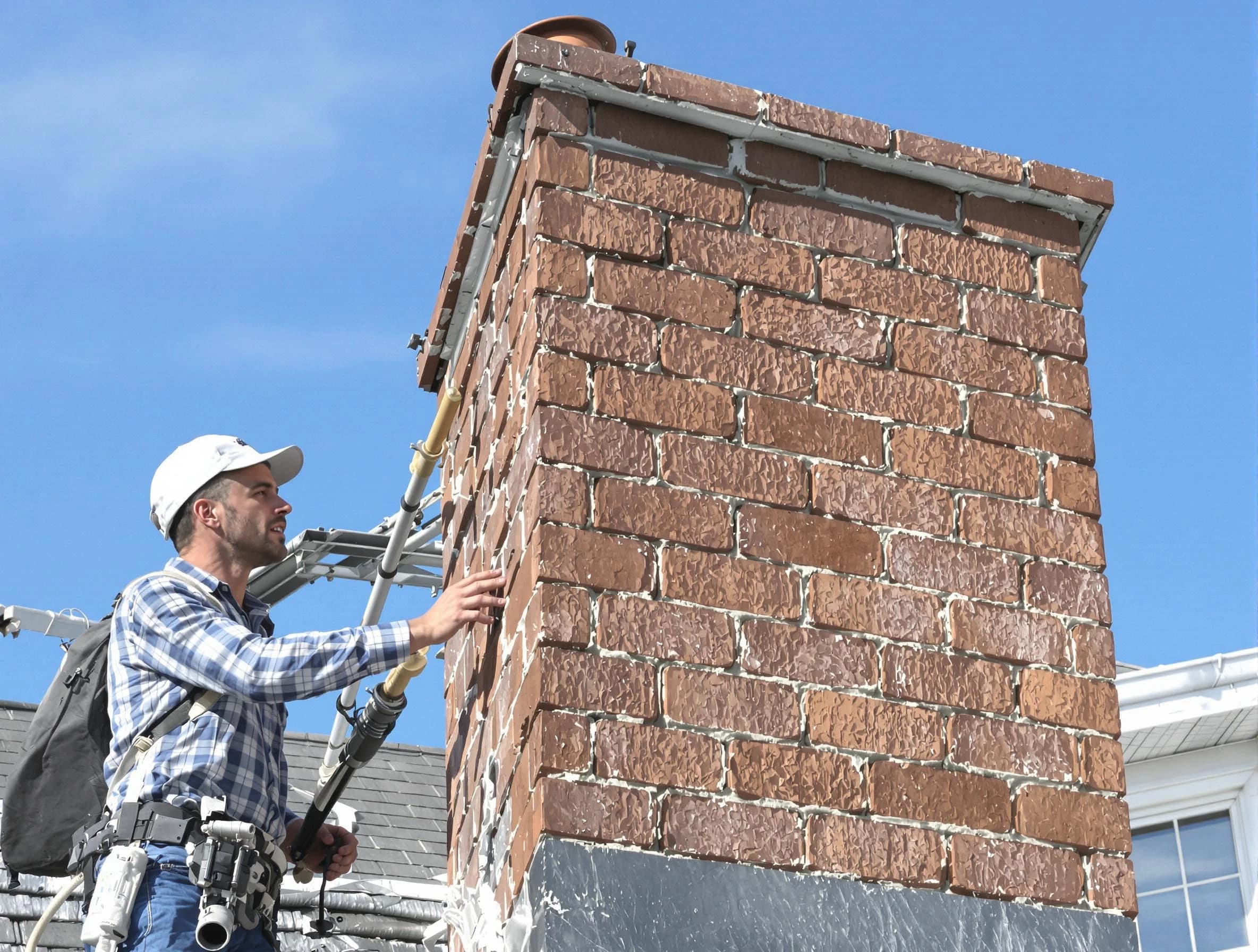 Brickwork for a chimney rebuild by Medford Chimney Sweep in Medford, MA
