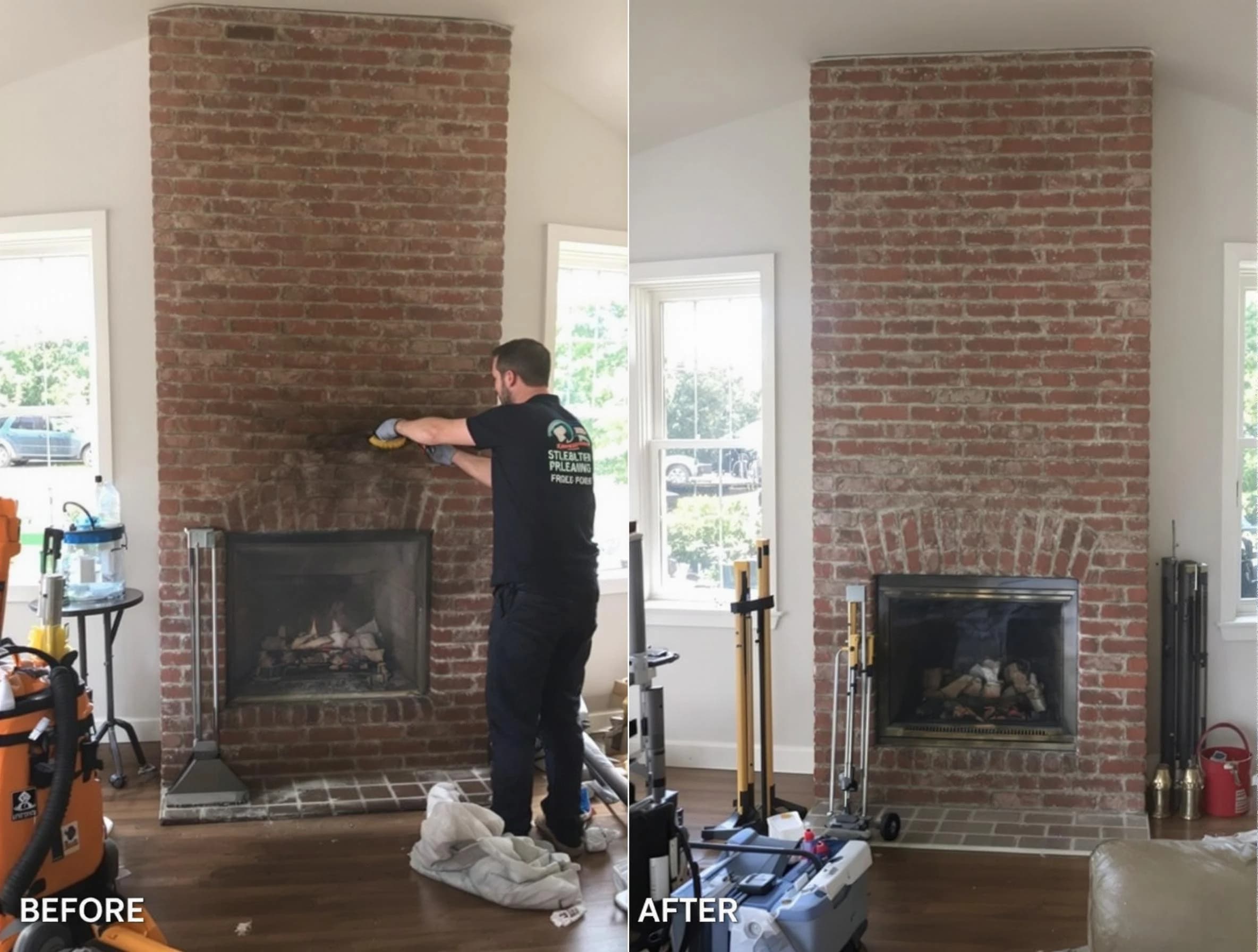 Finished chimney sweeping service by Medford Chimney Sweep in Medford, MA