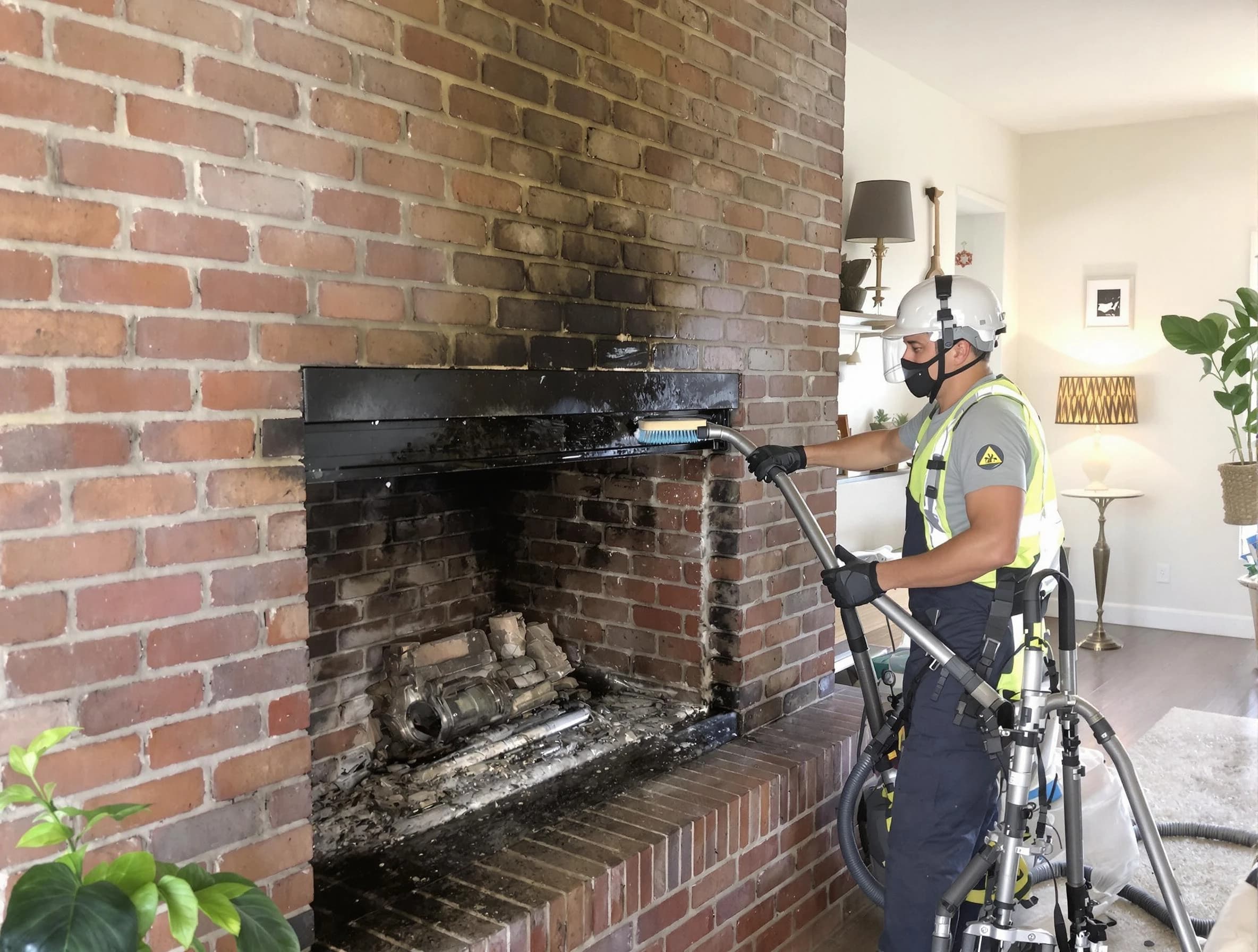 Medford Chimney Sweep providing fireplace cleaning services in Medford, MA