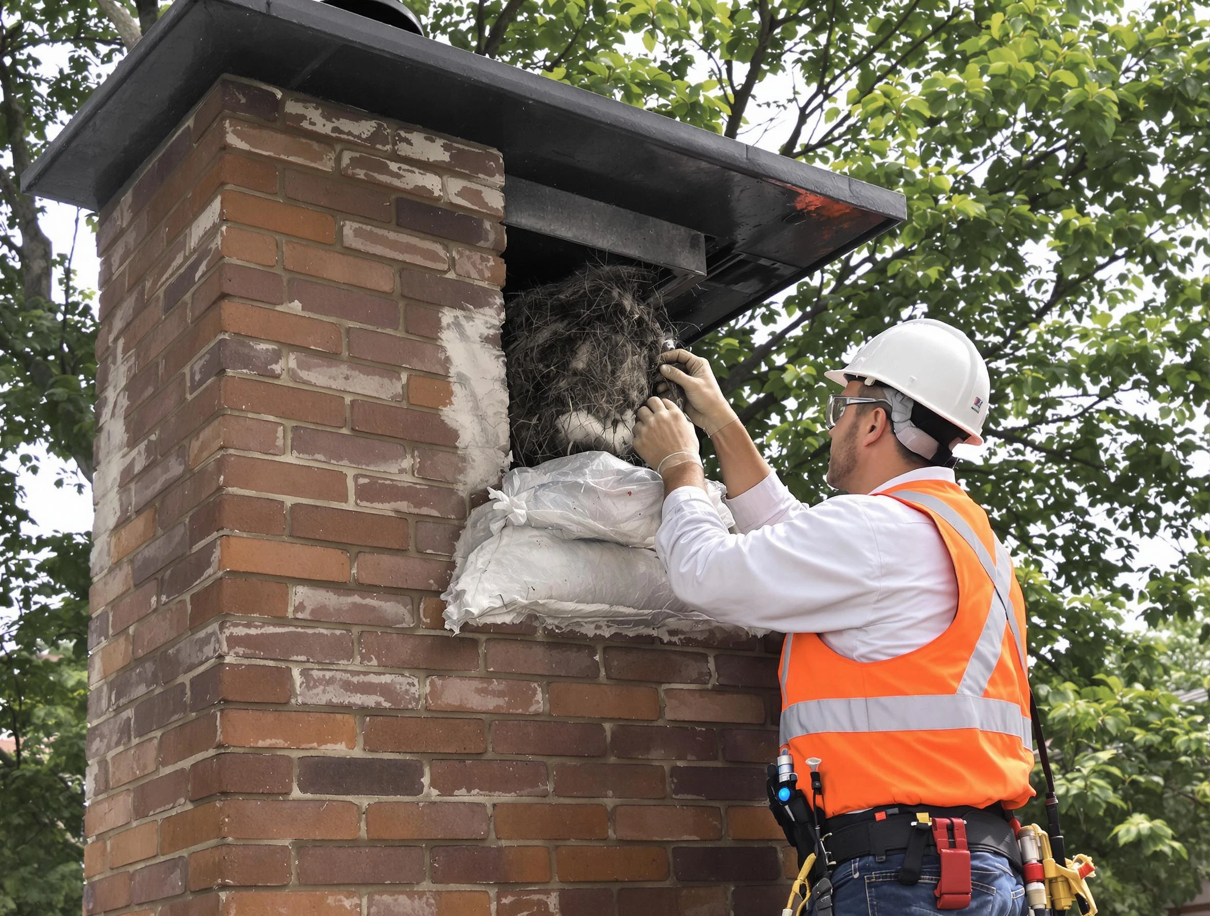 Humane removal of debris and animals by Medford Chimney Sweep in Medford, MA