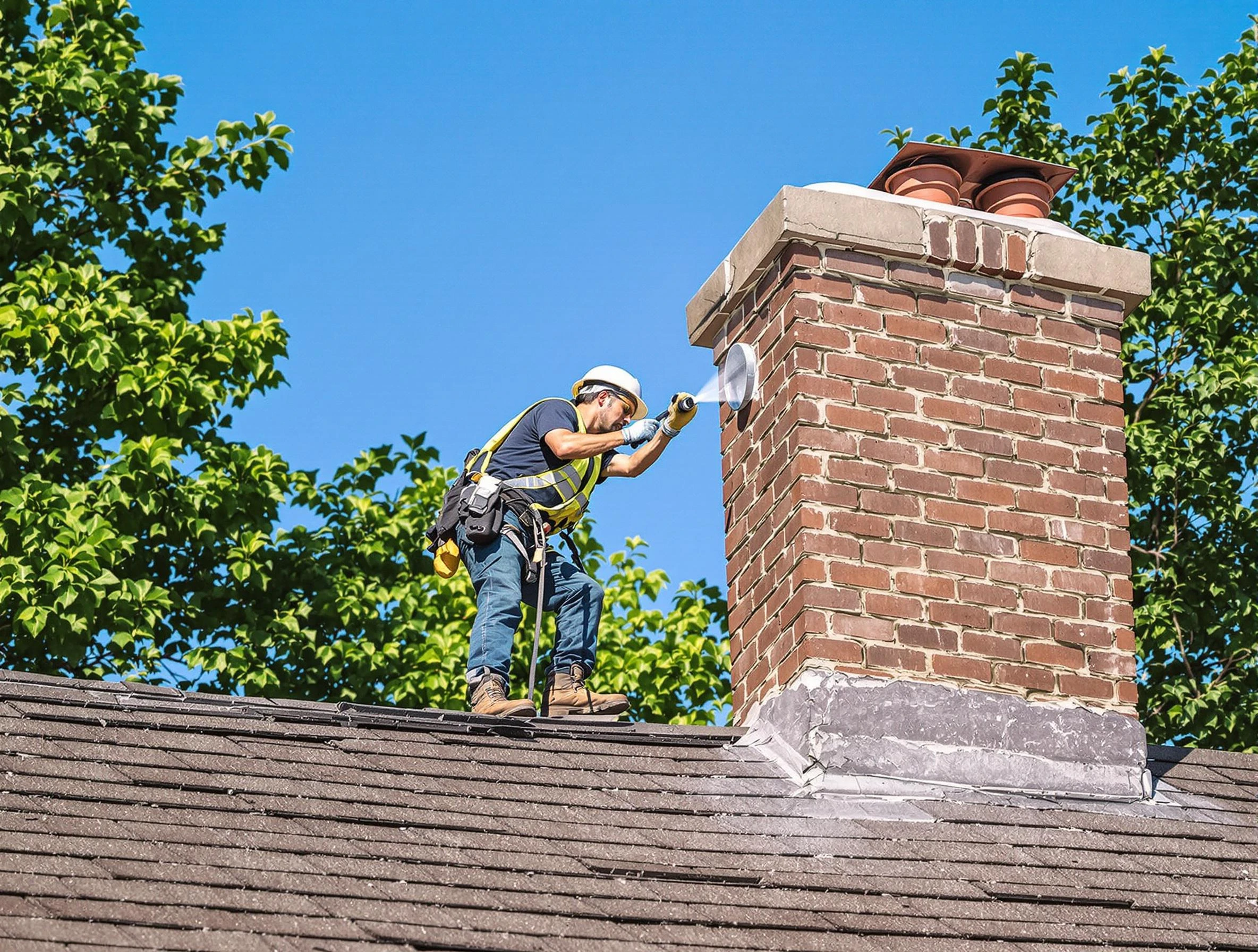 Medford Chimney Sweep performing an inspection with advanced tools in Medford, MA