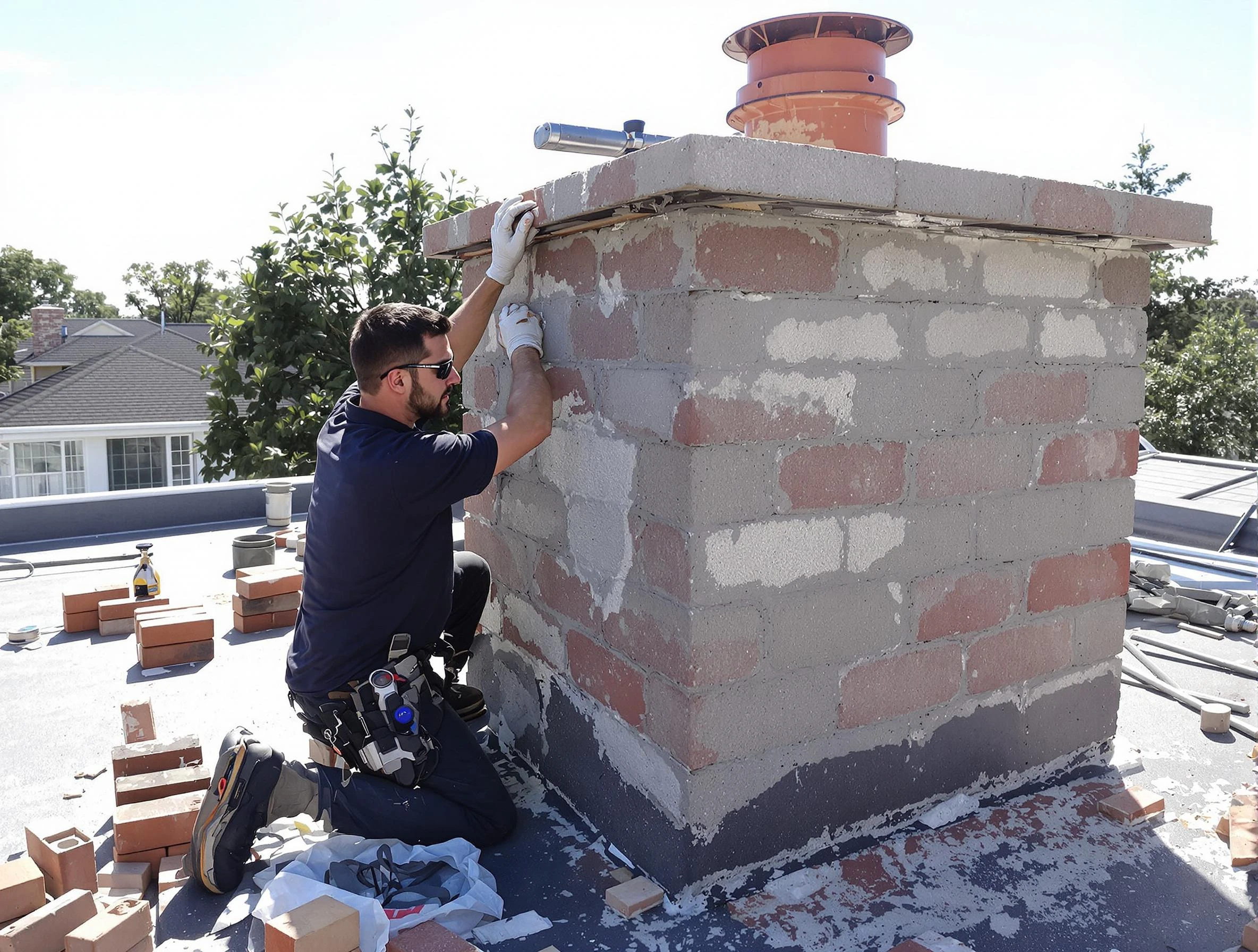 Advanced chimney repair process by Medford Chimney Sweep in Medford, MA