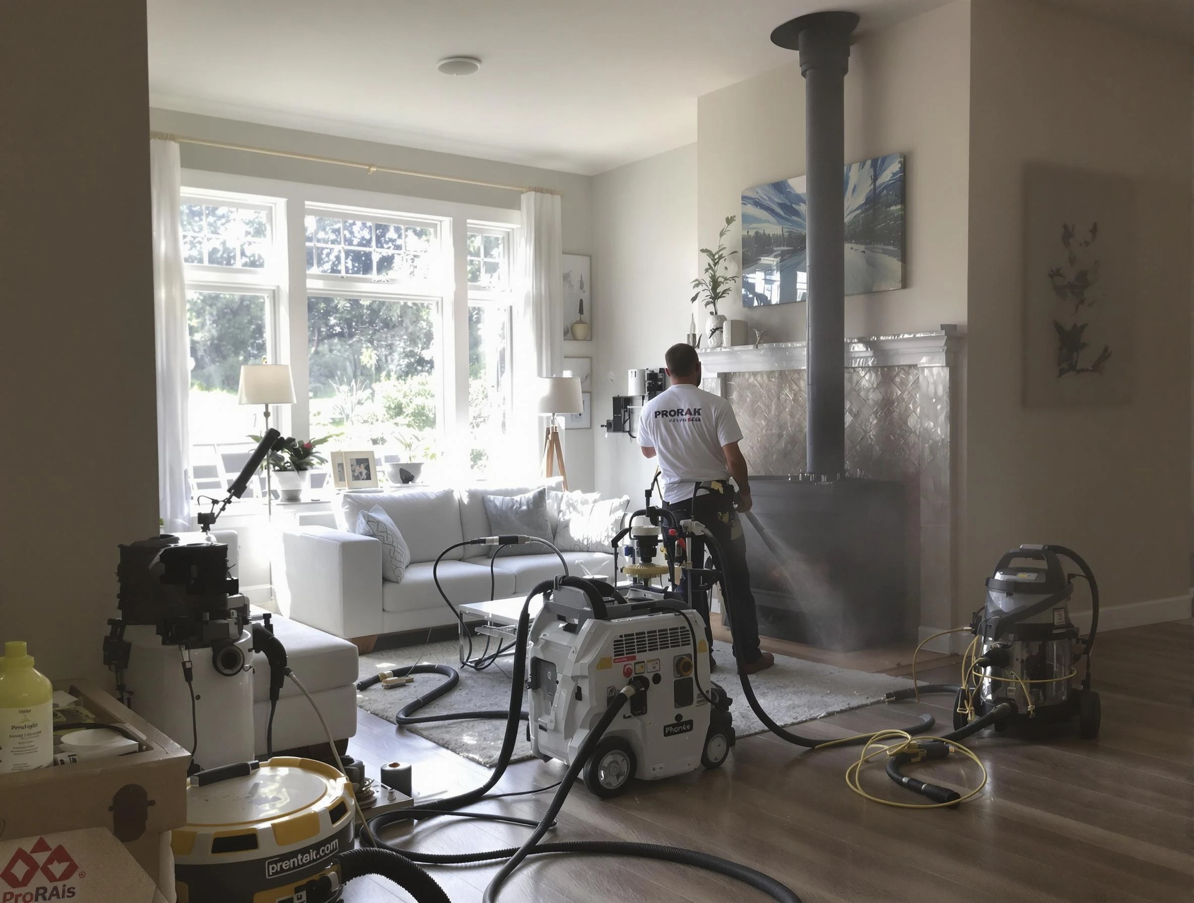 Soot removal service by Medford Chimney Sweep for a fireplace in Medford, MA